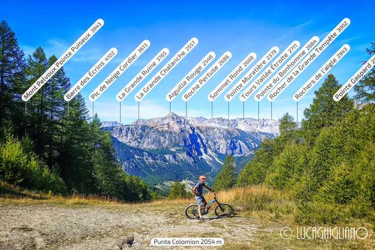 Panoramica sul Colle della Scala da Punta Colomion by PeakFinder