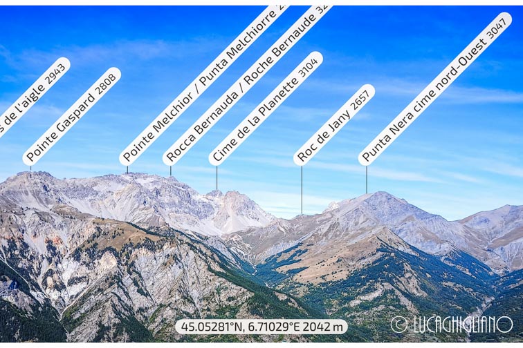 Altro panorama da Punta Colomion by PeakFinder