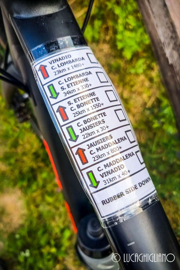 Vinadio Vinadio in bici da corsa: la nostra tabella di viaggio
